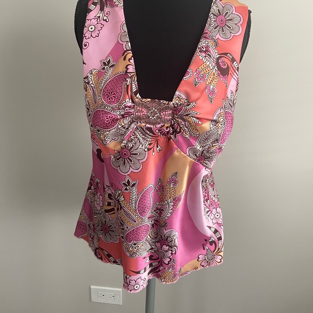 Elegant Floral V-Neck Blouse